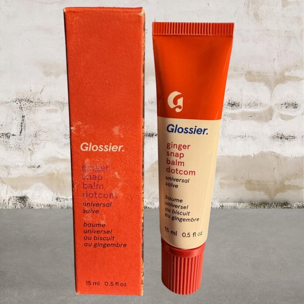 Glossier $16 Balm Dotcom Lip Balm and Skin Salve in Ginger Snap NIB